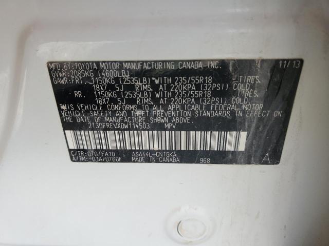 Photo 14 from auction – 2013 TOYOTA RAV4 LIMIT with VIN 2T3DFREVXDW114503