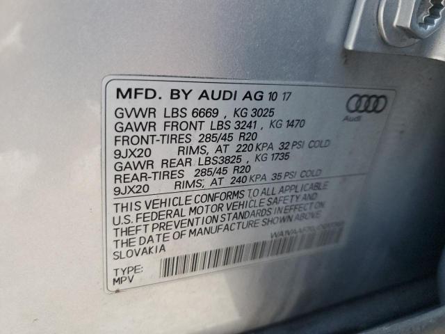 Photo 14 from auction – 2018 AUDI Q7 PRESTIG with VIN WA1VAAF70JD017365