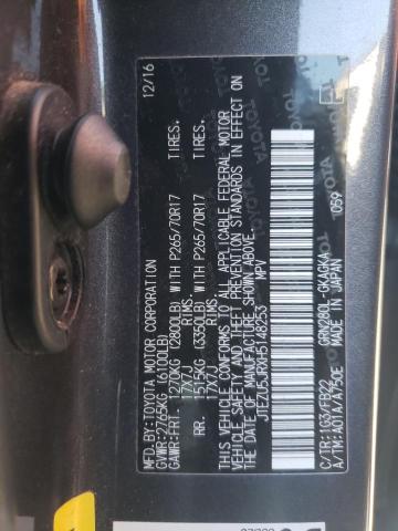 Photo 14 from auction – 2017 TOYOTA 4RUNNER SR with VIN JTEZU5JRXH5148253