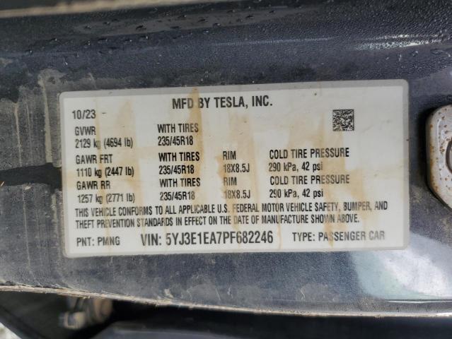 Photo 14 from auction – 2023 TESLA MODEL 3 with VIN 5YJ3E1EA7PF682246