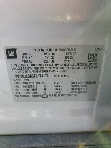 Photo 14 from auction – 2015 CHEVROLET TRAX 1LT with VIN 3GNCJLSB5FL174174