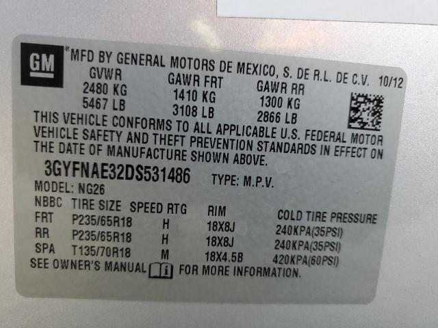 Photo 14 from auction – 2013 CADILLAC SRX with VIN 3GYFNAE32DS531486