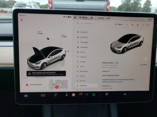 Photo 9 from auction – 2023 TESLA MODEL 3 with VIN 5YJ3E1EB7PF391187