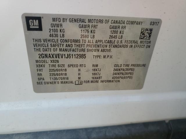 Photo 14 from auction – 2018 CHEVROLET EQUINOX PR with VIN 2GNAXVEV1J6112985