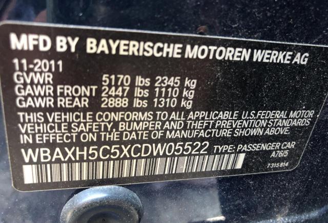 Photo 10 from auction – 2012 BMW 528 XI with VIN WBAXH5C5XCDW05522