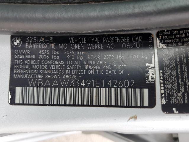 Photo 14 from auction – 2001 BMW 325 IT with VIN WBAAW33491ET42602