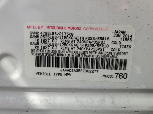 Photo 14 from auction – 2015 MITSUBISHI OUTLANDER with VIN JA4AD3A35FZ002277