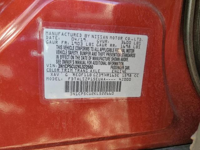 Photo 14 from auction – 2019 NISSAN KICKS S with VIN 3N1CP5CU2KL522660
