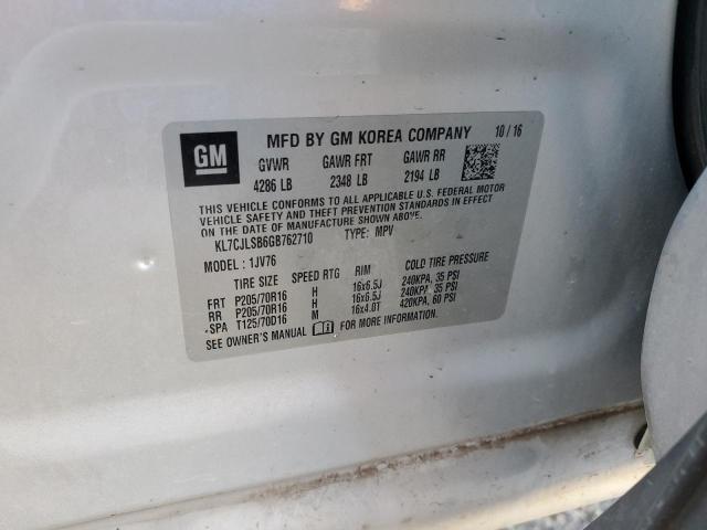 Photo 14 from auction – 2016 CHEVROLET TRAX 1LT with VIN KL7CJLSB6GB762710