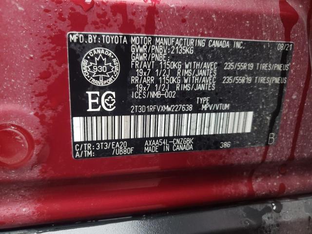 Photo 14 from auction – 2021 TOYOTA RAV4 LIMIT with VIN 2T3D1RFVXMW227638
