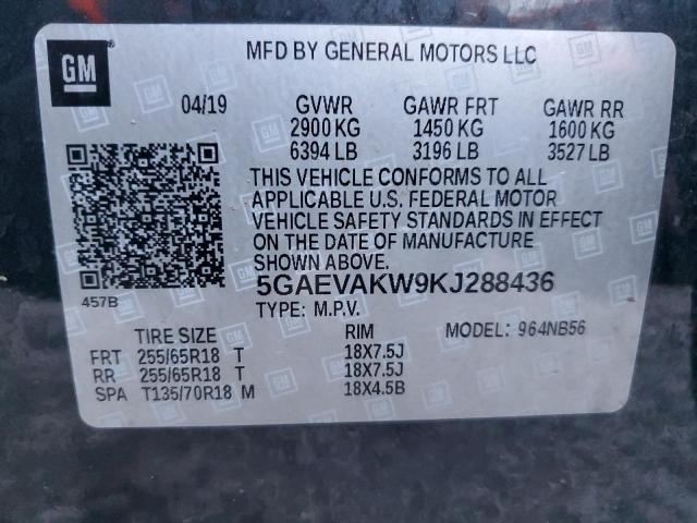 Photo 14 from auction – 2019 BUICK ENCLAVE ES with VIN 5GAEVAKW9KJ288436