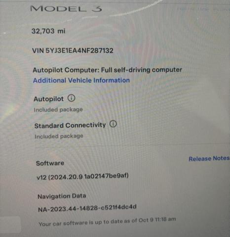 Photo 9 from auction – 2022 TESLA MODEL 3 with VIN 5YJ3E1EA4NF287132