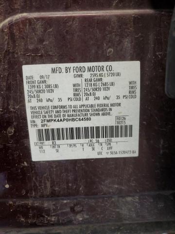 Photo 14 from auction – 2017 FORD EDGE SPORT with VIN 2FMPK4AP0HBC64580