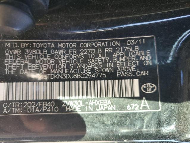 Photo 14 from auction – 2011 TOYOTA PRIUS with VIN JTDKN3DU8B0294775