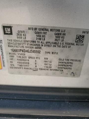 Photo 14 from auction – 2016 GMC ACADIA SLE with VIN 1GKKVPKD4GJ345592