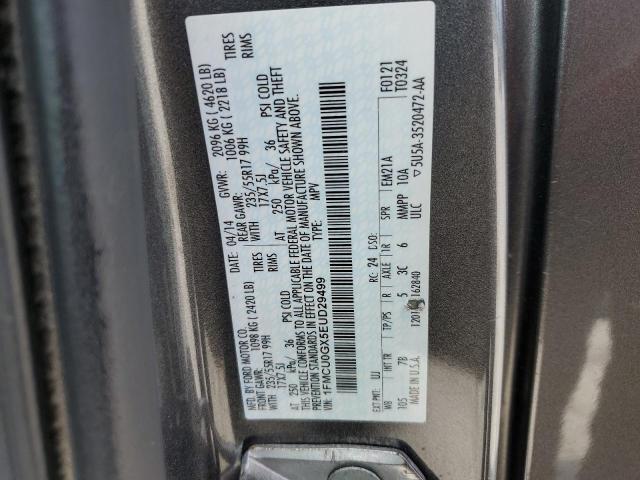 Photo 14 from auction – 2014 FORD ESCAPE SE with VIN 1FMCU0GX5EUD29499
