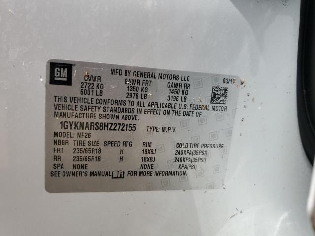 Photo 14 from auction – 2017 CADILLAC XT5 with VIN 1GYKNARS8HZ272155
