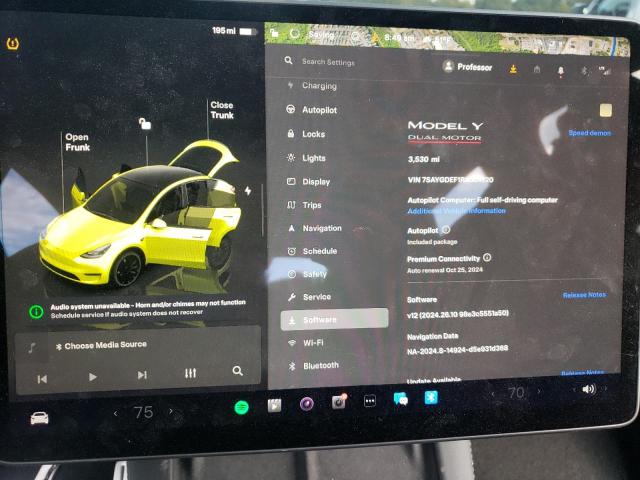 Photo 9 from auction – 2024 TESLA MODEL Y with VIN 7SAYGDEF1RA301720
