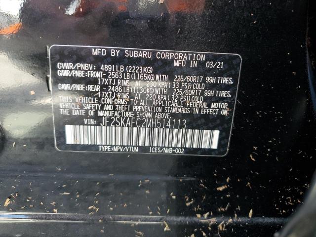 Photo 14 from auction – 2021 SUBARU FORESTER P with VIN JF2SKAFC2MH514113