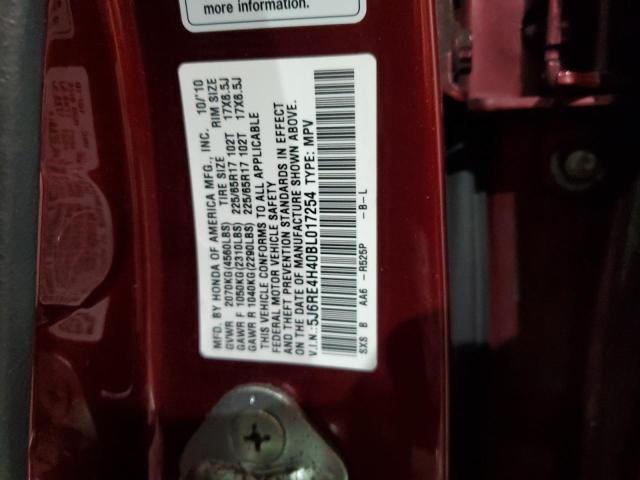 Photo 14 from auction – 2011 HONDA CR-V SE with VIN 5J6RE4H40BL017254