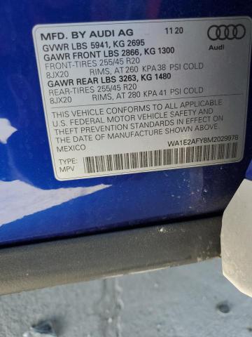 Photo 14 from auction – 2021 AUDI Q5 E PREMI with VIN WA1E2AFY8M2029978