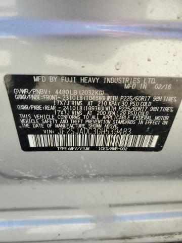 Photo 14 from auction – 2016 SUBARU FORESTER 2 with VIN JF2SJADC3GH539483