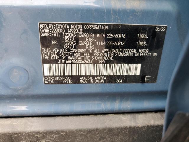 Photo 14 from auction – 2022 TOYOTA RAV4 SE with VIN JTM16RFV5ND062603