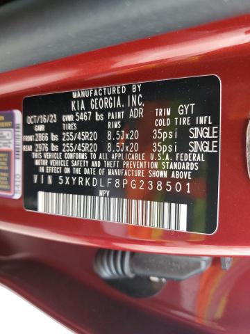 Photo 14 from auction – 2023 KIA SORENTO SX with VIN 5XYRKDLF8PG238501