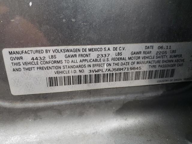 Photo 14 from auction – 2011 VOLKSWAGEN JETTA TDI with VIN 3VWPL7AJ5BM719845