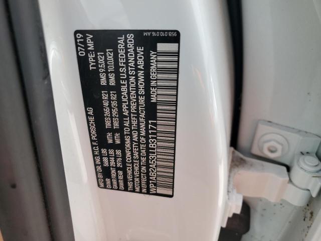 Photo 14 from auction – 2020 PORSCHE MACAN S with VIN WP1AB2A53LLB31171