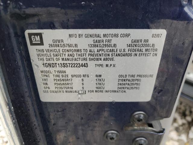 Photo 14 from auction – 2007 CHEVROLET TRAILBLAZE with VIN 1GNDT13S572223443