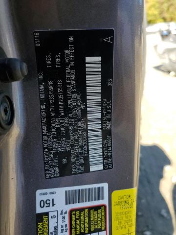 Photo 14 from auction – 2016 TOYOTA SIENNA XLE with VIN 5TDDK3DCXGS130571