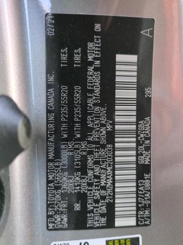 Photo 14 from auction – 2021 LEXUS RX 350 with VIN 2T2HZMAAXMC203038