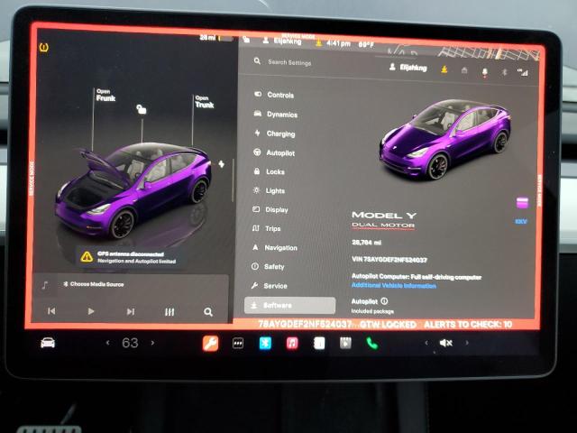 Снимка 9 от търг – 2022 TESLA MODEL Y с VIN 7SAYGDEF2NF524037
