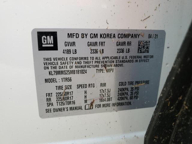 Photo 14 from auction – 2021 CHEVROLET TRAILBLAZE with VIN KL79MMS25MB181024