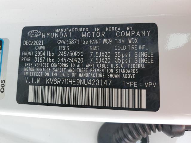 Photo 14 from auction – 2022 HYUNDAI PALISADE C with VIN KM8R7DHE9NU423147