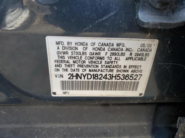 Photo 14 from auction – 2003 ACURA MDX with VIN 2HNYD18243H536527