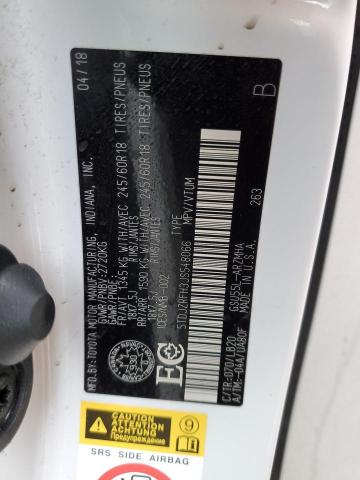 Photo 14 from auction – 2018 TOYOTA HIGHLANDER with VIN 5TDJZRFH3JS548066