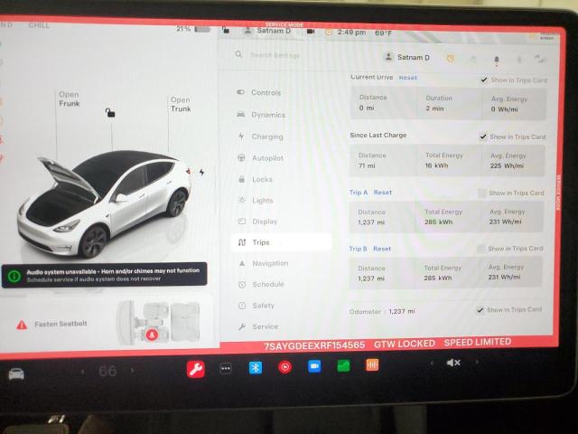 Photo 9 from auction – 2024 TESLA MODEL Y with VIN 7SAYGDEEXRF154565