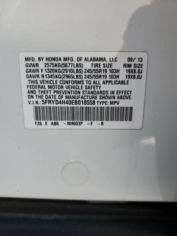 Photo 14 from auction – 2014 ACURA MDX TECHNO with VIN 5FRYD4H40EB018558