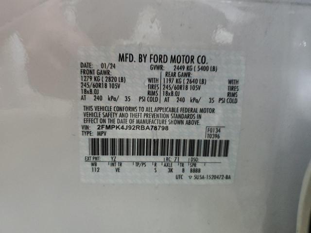 Photo 14 from auction – 2024 FORD EDGE SEL with VIN 2FMPK4J92RBA78798