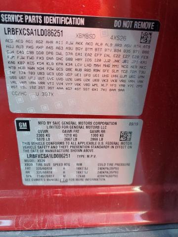 Photo 14 from auction – 2020 BUICK ENVISION E with VIN LRBFXCSA1LD086251