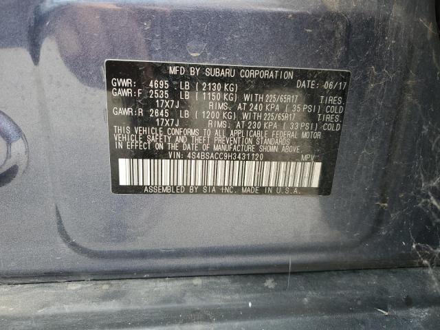 Photo 14 from auction – 2017 SUBARU OUTBACK 2. with VIN 4S4BSACC9H3431120