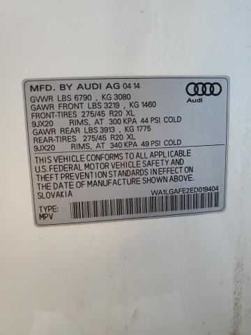 Photo 14 from auction – 2014 AUDI Q7 PREMIUM with VIN WA1LGAFE2ED019404