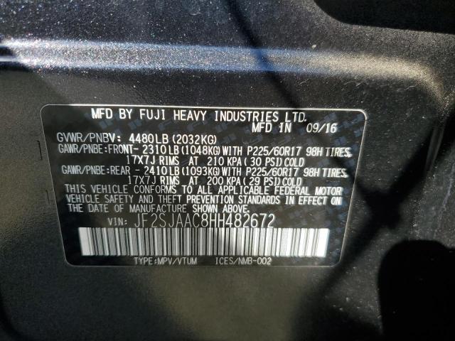 Photo 14 from auction – 2017 SUBARU FORESTER 2 with VIN JF2SJAAC8HH482672