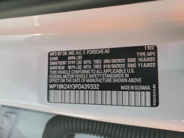 Photo 14 from auction – 2023 PORSCHE CAYENNE TU with VIN WP1BK2AY3PDA39332