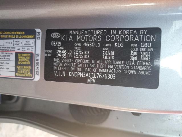 Photo 14 from auction – 2020 KIA SPORTAGE E with VIN KNDPN3AC1L7676303