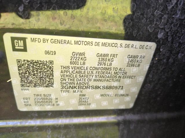 Photo 14 from auction – 2019 CHEVROLET BLAZER 3LT with VIN 3GNKBDRS8KS680571