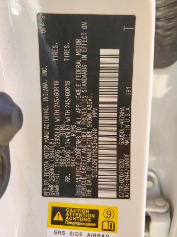 Photo 14 from auction – 2019 TOYOTA HIGHLANDER with VIN 5TDZZRFH1KS346248