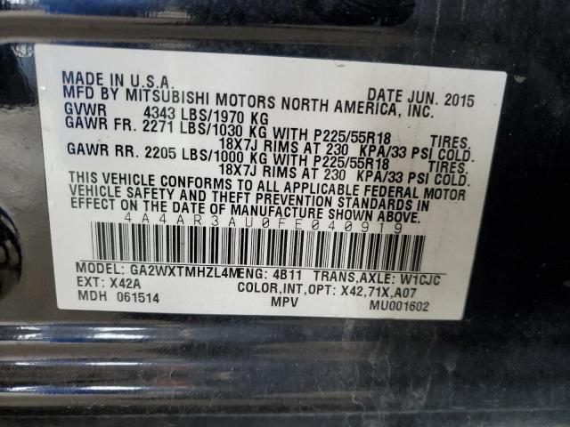 Photo 14 from auction – 2015 MITSUBISHI OUTLANDER with VIN 4A4AR3AU0FE040919